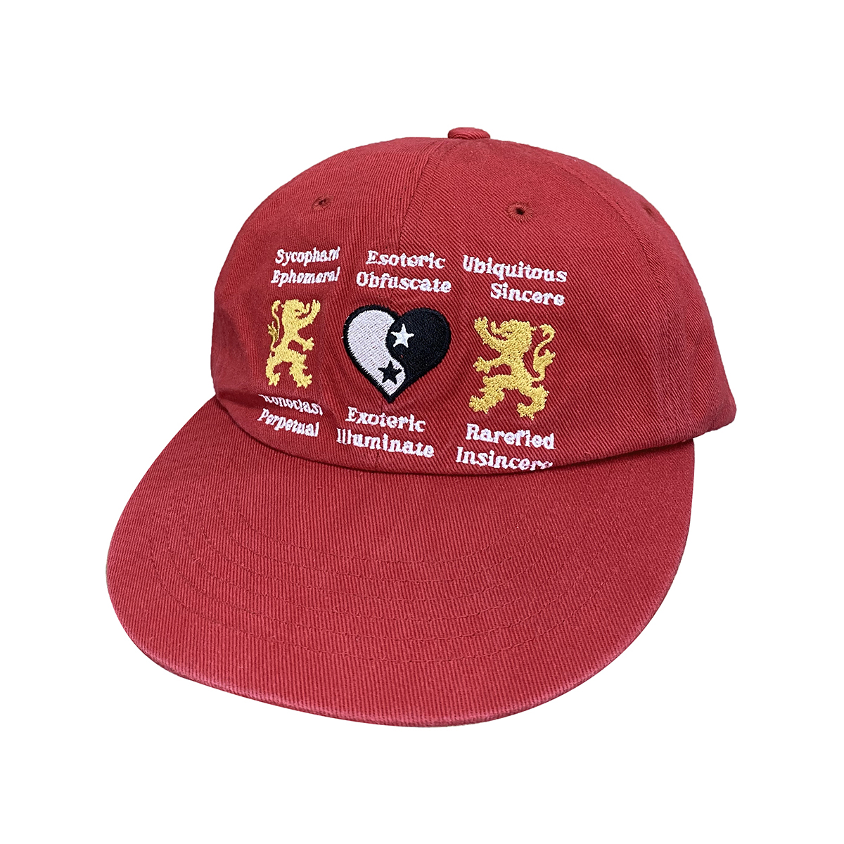 Lion Heart Washed Cap Red